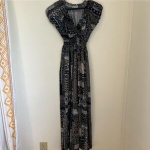 Lapogee Patchwork Print Maxi Dress